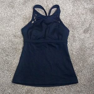 Athleta Women’s Black Underwire Tankini Top size 32 D/DD